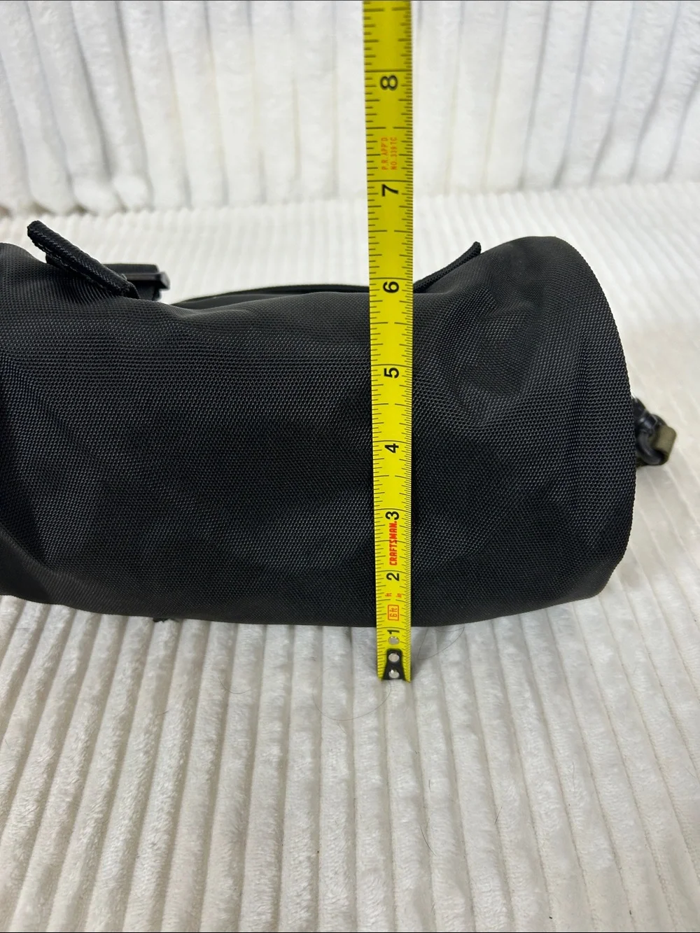 Zara Men's mini Black nylon Compact Crossbody Bag with Olive Strap travel